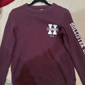 Hollister Burgundy Crewneck Sweatshirt